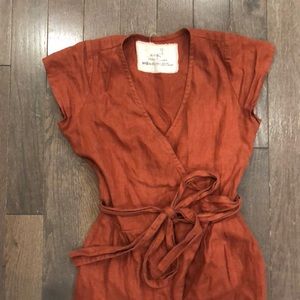 Not Perfect Linen Wrap Jumpsuit